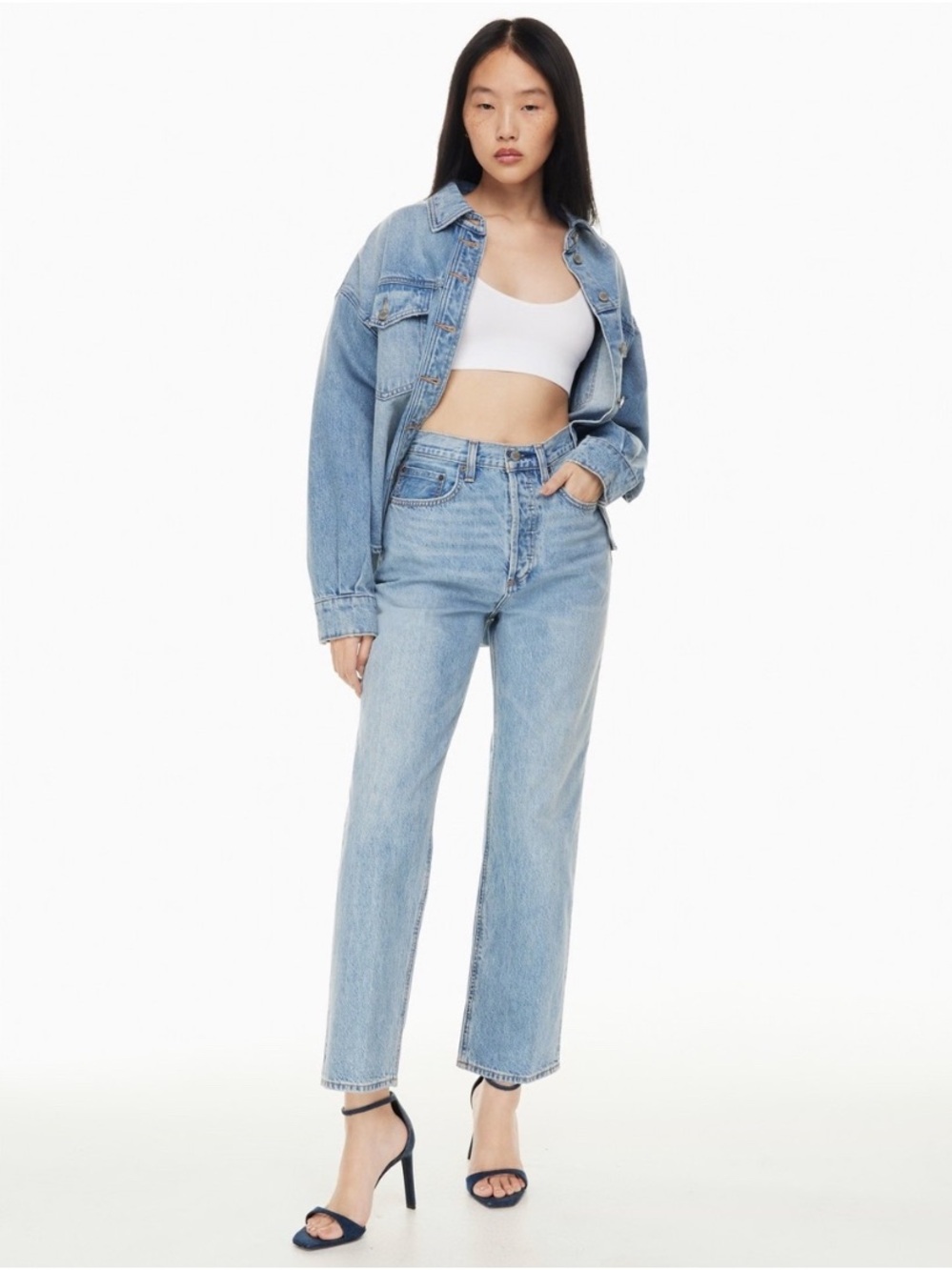 Aritzia Denim Forum The Joni High Rise Loose Straight Jeans